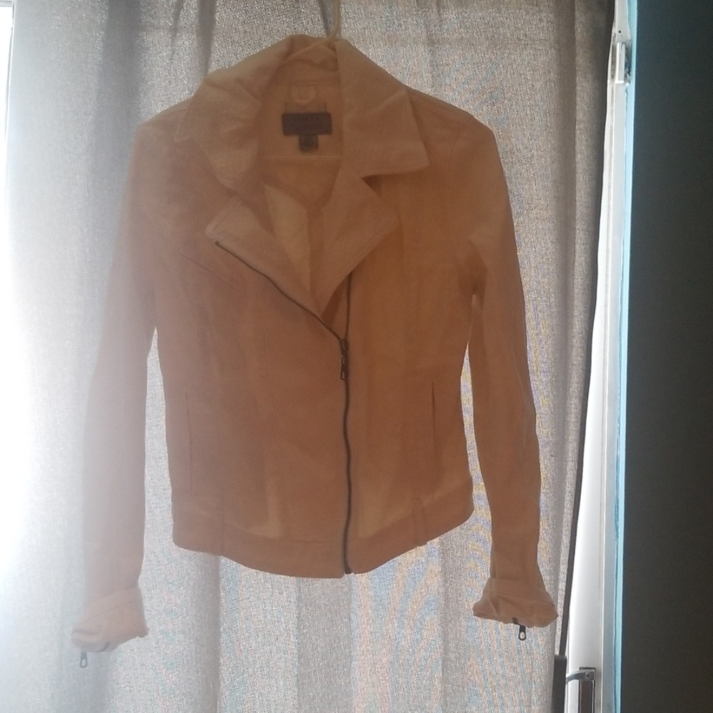 White moto jacket